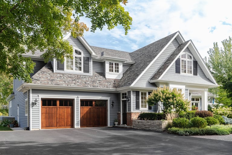 Beautiful suburban home in North Carolina with well-maintained roof
